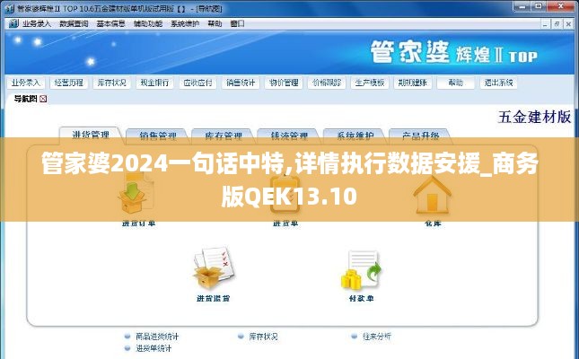 管家婆2024一句话中特,详情执行数据安援_商务版QEK13.10