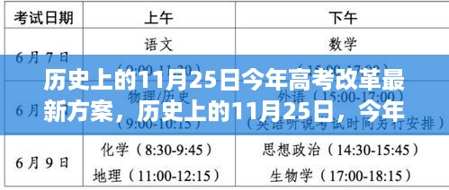 高考改革最新方案深度解读，历史上的11月25日回顾与解读