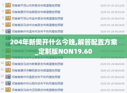 204年新奥开什么今晚,解答配置方案_定制版NON19.60