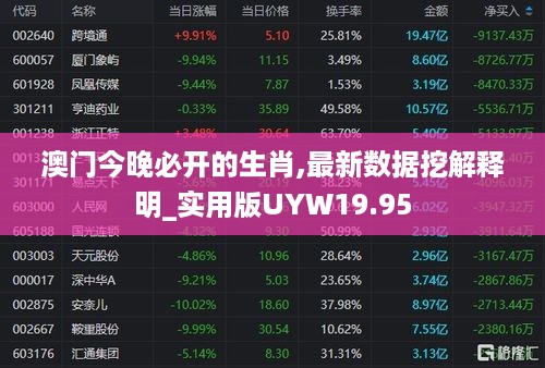 澳门今晚必开的生肖,最新数据挖解释明_实用版UYW19.95