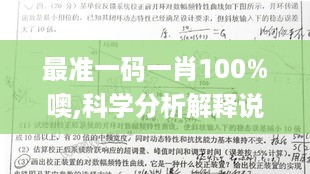 最准一码一肖100%噢,科学分析解释说明_拍照版DIV19.67