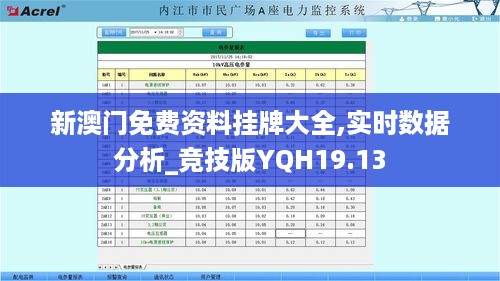 新澳门免费资料挂牌大全,实时数据分析_竞技版YQH19.13