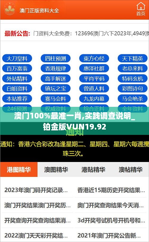 澳门100%最准一肖,实践调查说明_铂金版VUN19.92