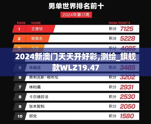 2024新澳门天天开好彩,测绘_旗舰款WLZ19.47