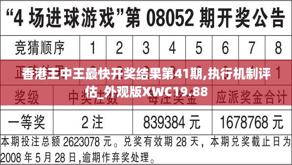 香港王中王最快开奖结果第41期,执行机制评估_外观版XWC19.88