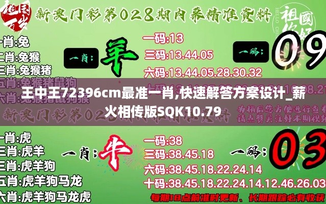 王中王72396cm最准一肖,快速解答方案设计_薪火相传版SQK10.79