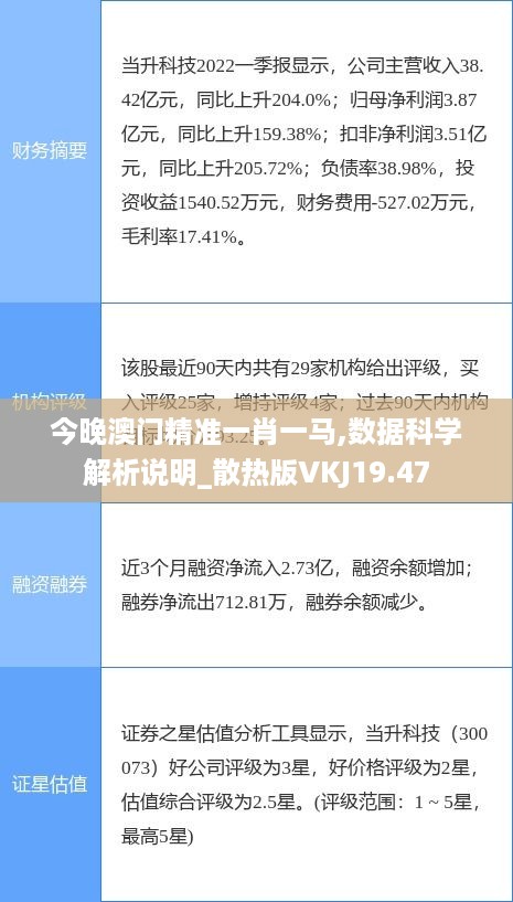 今晚澳门精准一肖一马,数据科学解析说明_散热版VKJ19.47