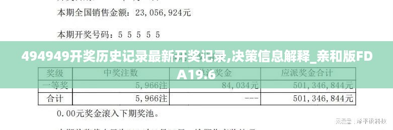 494949开奖历史记录最新开奖记录,决策信息解释_亲和版FDA19.6