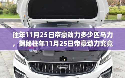 揭秘往年11月25日帝豪动力的马力输出，深度解析文章带你探寻真相！