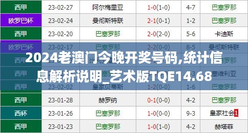 2024老澳门今晚开奖号码,统计信息解析说明_艺术版TQE14.68