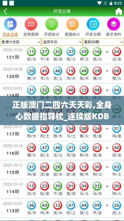 正版澳门二四六天天彩,全身心数据指导枕_连续版KDB5.37