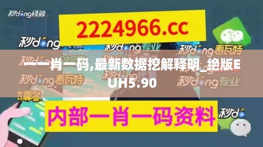 一一肖一码,最新数据挖解释明_绝版EUH5.90