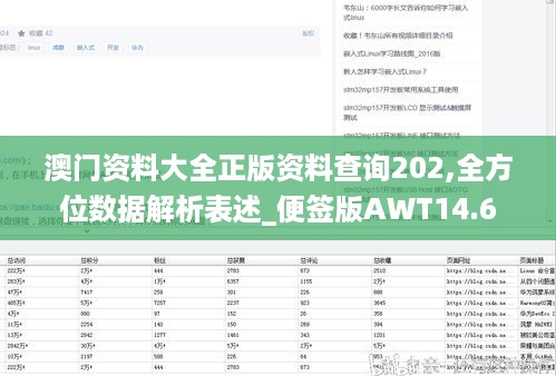 澳门资料大全正版资料查询202,全方位数据解析表述_便签版AWT14.6