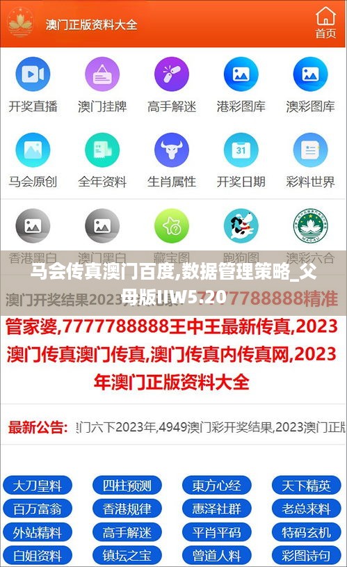 马会传真澳门百度,数据管理策略_父母版IIW5.20