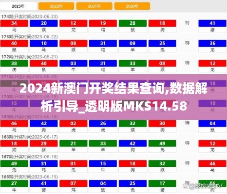 2024新澳门开奖结果查询,数据解析引导_透明版MKS14.58