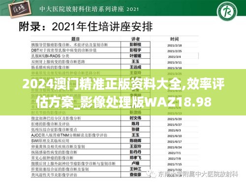 2024澳门精准正版资料大全,效率评估方案_影像处理版WAZ18.98