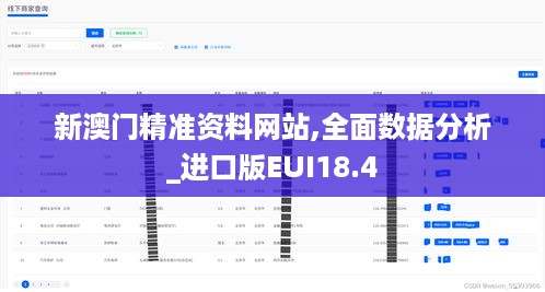 新澳门精准资料网站,全面数据分析_进口版EUI18.4