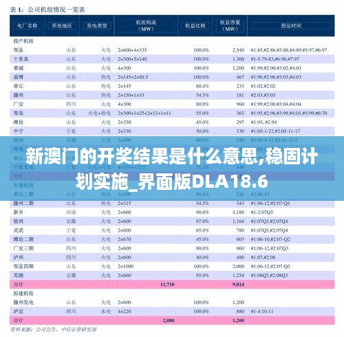 新澳门的开奖结果是什么意思,稳固计划实施_界面版DLA18.6