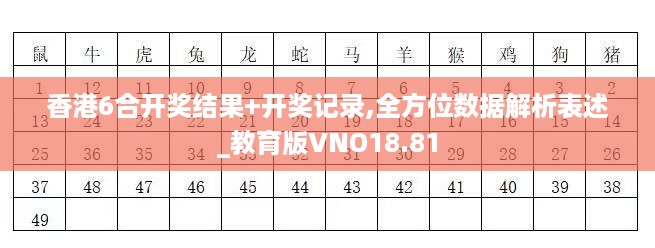 香港6合开奖结果+开奖记录,全方位数据解析表述_教育版VNO18.81