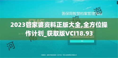 2023管家婆资料正版大全,全方位操作计划_获取版VCI18.93