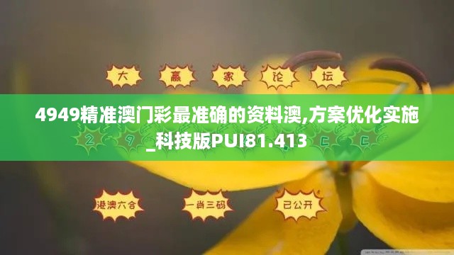 4949精准澳门彩最准确的资料澳,方案优化实施_科技版PUI81.413