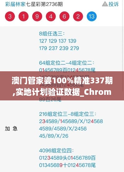 澳门管家婆100%精准337期,实地计划验证数据_Chromebook52.776-7