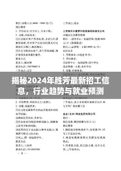 揭秘胜芳2024年最新招工信息，行业趋势与就业展望