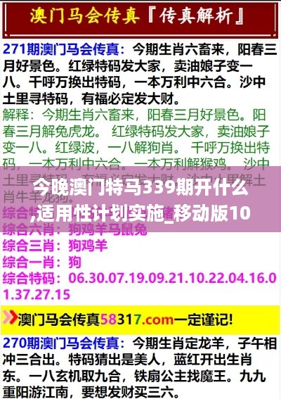 今晚澳门特马339期开什么,适用性计划实施_移动版10.496-5