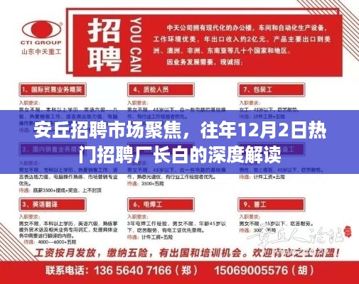 安丘招聘市场深度解读，厂长白领的热门招聘聚焦点分析