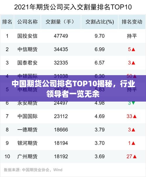 中国期货公司排名TOP10揭秘，行业领导者一览无余