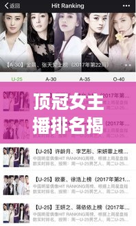 顶冠女主播排名揭晓，闪耀传媒新星TOP10榜单重磅出炉！